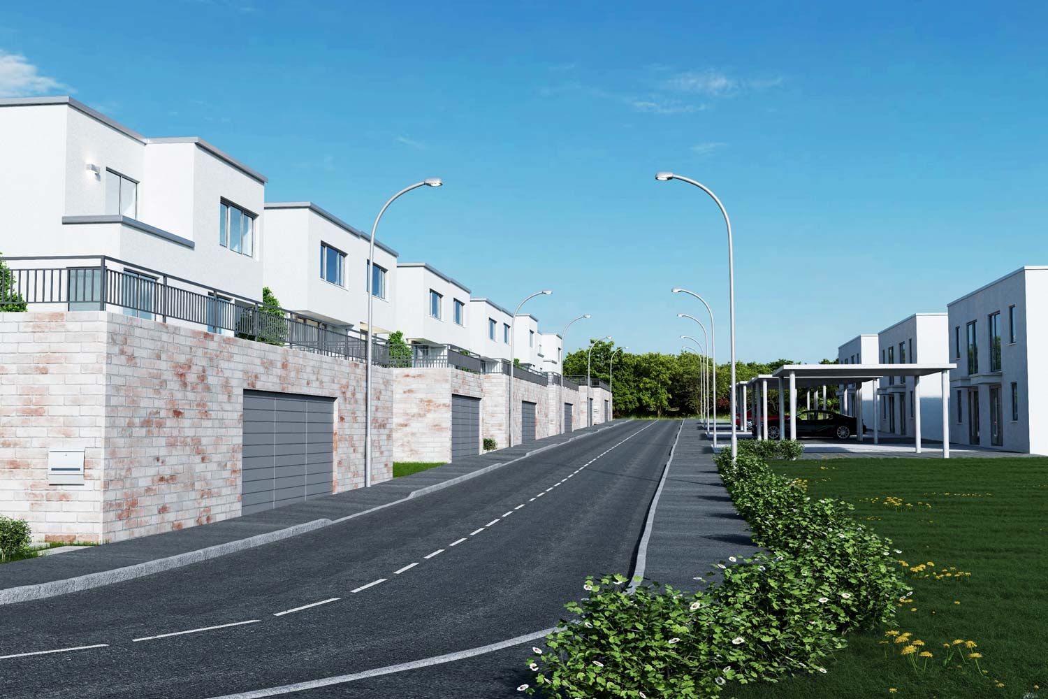 Visualisierung zum Projekt Neubau Wohnhäuser, Plochingen